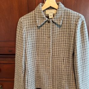 Black wool pattern blazer